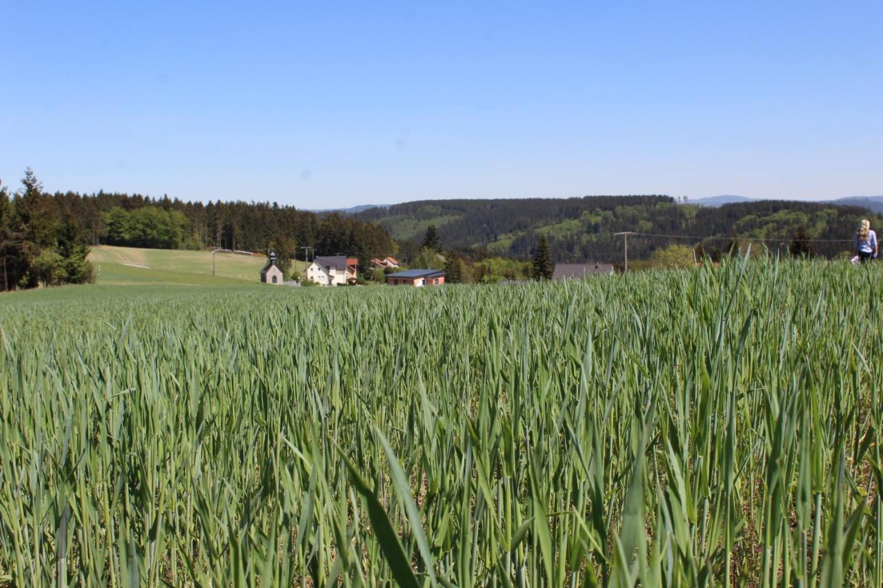 Moderne Ferienwohnung Mit Eigenem Garten Und Traumhaften Blick Wilhelmsthal Buitenkant foto