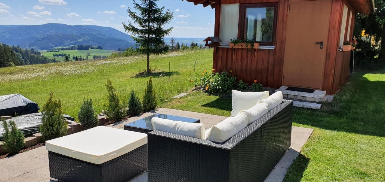 Moderne Ferienwohnung Mit Eigenem Garten Und Traumhaften Blick Wilhelmsthal Buitenkant foto