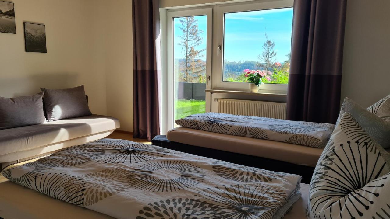 Moderne Ferienwohnung Mit Eigenem Garten Und Traumhaften Blick Wilhelmsthal Buitenkant foto